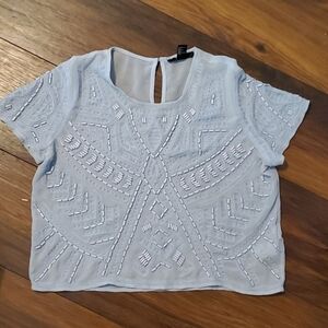 Sheer with beads  forever 21 blouse size SMALL